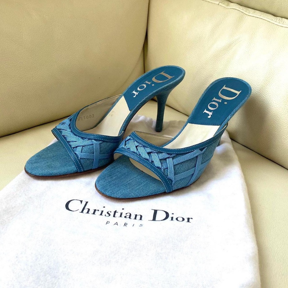Dior denim heels